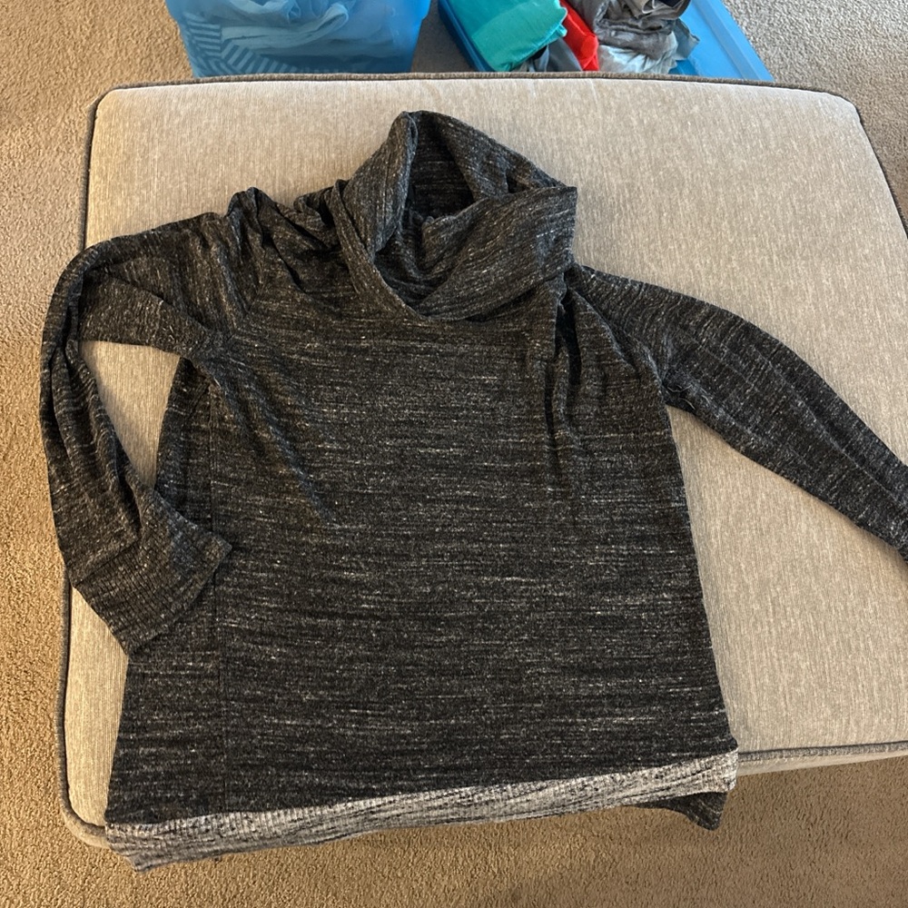 Women's Charcoal Gray Cowl Neck Sweater